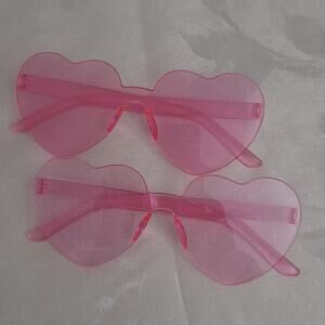 Heart-Shaped Pink Sunglasses 2 pair